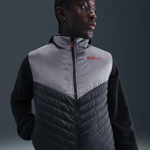 Męski piłkarski bezrękawnik o średniej grubości Nike Therma-FIT Atlético Madryt Windrunner - Czerń
