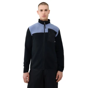Męski polar rozpinany bez kaptura Quiksilver Aker Full Zip Fleece - czarny