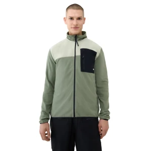 Męski polar rozpinany bez kaptura Quiksilver Aker Full Zip Fleece - zielony