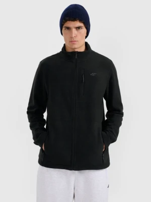 Męski polar rozpinany ze stójką 4F 4FRMM00TFLEM435 - czarny