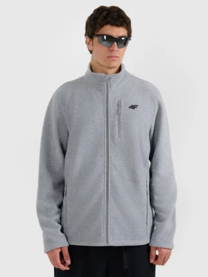 Męski polar rozpinany ze stójką 4F 4FRMM00TFLEM435 - szary