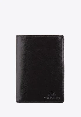 Męski portfel skórzany średni czarny Wittchen