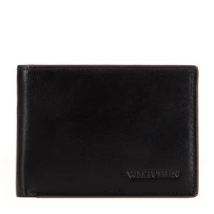Męski portfel skórzany z brązową lamówką mały poziomy Wittchen