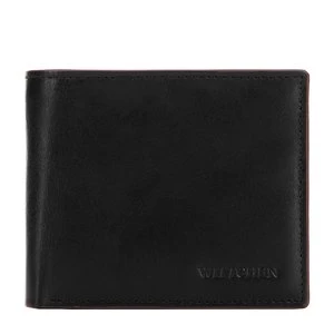 Męski portfel skórzany z brązową lamówką średni Wittchen