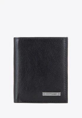 Męski portfel skórzany z czarno-szarymi kieszeniami czarno-szary Wittchen