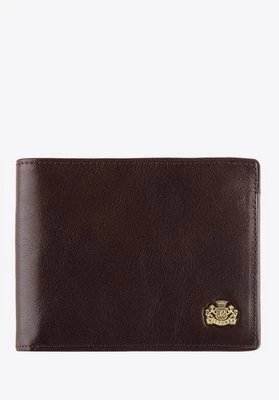 Męski portfel skórzany z dwoma suwakami brązowy Wittchen