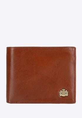 Męski portfel skórzany z dwoma suwakami jasny brązowy Wittchen