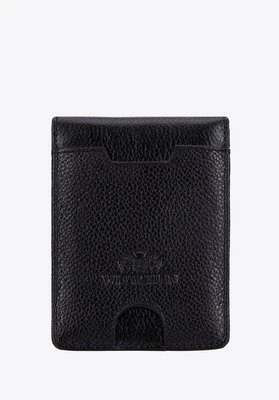 Męski portfel skórzany z klipsem czarny Wittchen