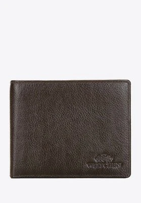 Męski portfel skórzany z rozkładanym panelem brązowy Wittchen