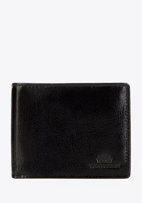Męski portfel skórzany z wykładanym panelem czarny Wittchen