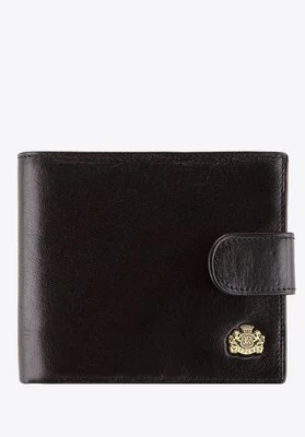 Męski portfel skórzany zapinany czarny Wittchen