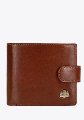 Męski portfel skórzany zapinany jasny brąz Wittchen
