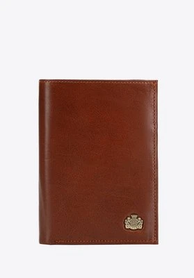 Męski portfel z połyskliwej skóry jasny brąz Wittchen