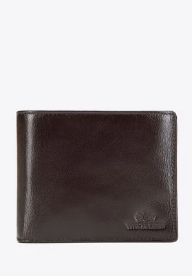 Męski portfel z rozkładanym panelem brązowy Wittchen