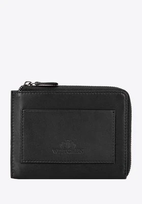 Męski portfel ze skóry na zamek czarny Wittchen