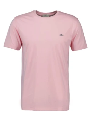Męski różowy t-shirt slim fit ze 100% bawełny GANT
