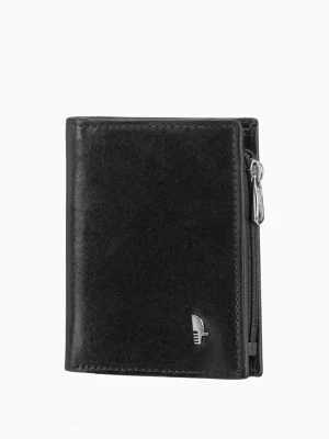 Męski skórzany portfel w kolorze czarnym Puccini