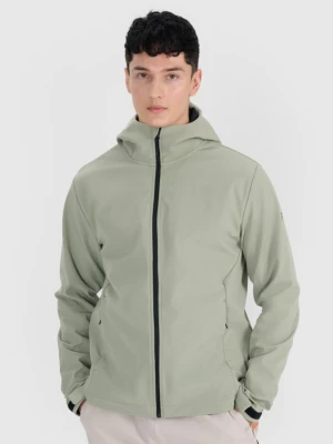 Męski softshell z kapturem 4F 4FWSS25TSOFM324 - zielony