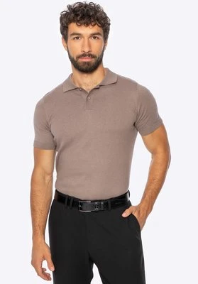 Męski sweter bawełniany z domieszką kaszmiru beżowy Wittchen