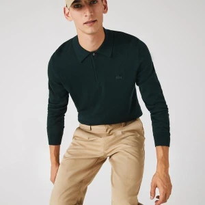 Męski Sweter Polo Z Wełny Merino LACOSTE