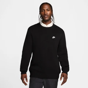 Męski sweter z półokrągłym dekoltem Nike Club - Czerń