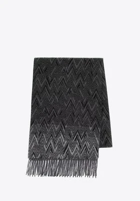 Męski szal w motyw jodełki szary Wittchen