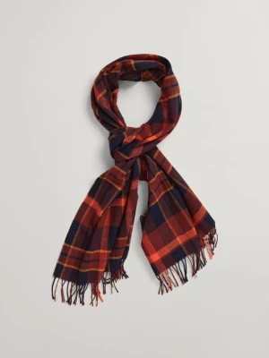 Męski Szalik Wełniany W Kratę GANT