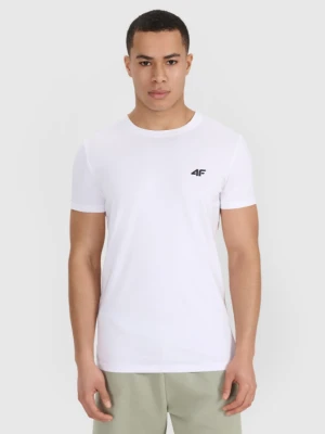 Zdjęcie produktu Męski t-shirt basic slim 4F 4FRMM00TTSHM3068 - biały