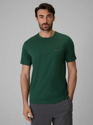 Męski t-shirt bez nadruku 4F 4FRSS26TTSHM3973 - zielony