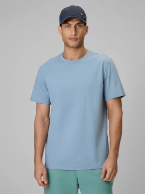 Męski t-shirt bez nadruku 4F 4FRSS26TTSHM4261 - niebieski