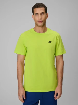 Zdjęcie produktu Męski t-shirt bez nadruku 4F 4FRSS26TTSHM4261 - zielony