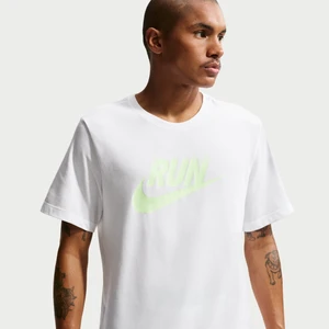 Męski T-shirt do biegania Dri-FIT Nike - Biel