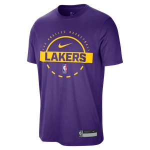 Męski T-shirt do ćwiczeń Nike Dri-FIT NBA Los Angeles Lakers Authentics - Fiolet