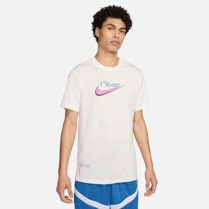 Męski T-shirt do koszykówki Dri-FIT Nike - Biel