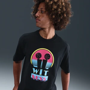 Męski T-shirt do koszykówki Max90 LeBron „Miami Twice” - Czerń Nike