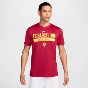 Męski T-shirt do koszykówki Nike Dri-FIT FC Barcelona Practice - Czerwony