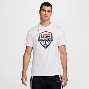 Męski T-shirt do koszykówki Nike Dri-FIT USAB - Biel