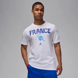 Męski T-shirt do koszykówki Nike Francja - Biel