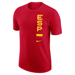Męski T-shirt do koszykówki w barwach reprezentacji Spain Nike Dri-FIT - Czerwony