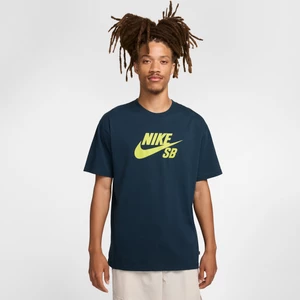 Męski T-shirt do skateboardingu z logo Nike SB - Niebieski