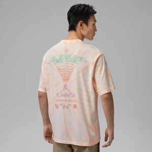 Męski T-shirt festiwalowy barwiony metodą Tie-Dye Jordan Brooklyn - Biel