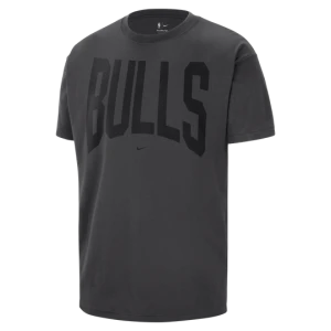 Męski T-shirt koszykarski Chicago Bulls Nike - Szary
