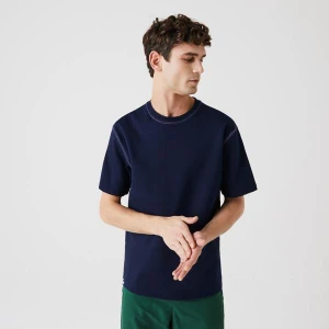 Lacoste Męski Dwustronny T-Shirt Z Piki Z Mieszanki Bawełny