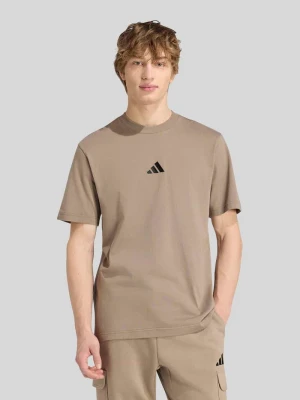 męski t-shirt o kroju regular fit z czystej bawełny Adidas Khaki