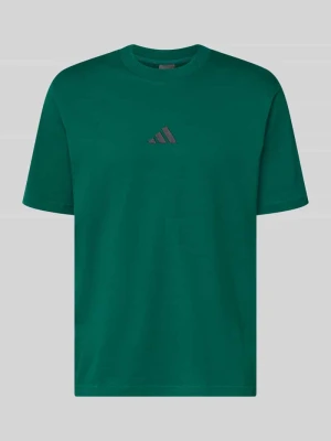 męski t-shirt o kroju regular fit z czystej bawełny Adidas Zielony