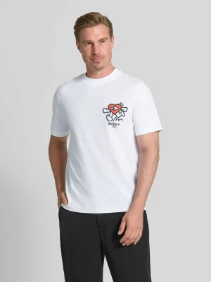 męski t-shirt o kroju regular fit z czystej bawełny Barbour Biały