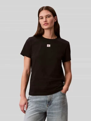 męski t-shirt o kroju regular fit z czystej bawełny Calvin Klein Jeans Czarny
