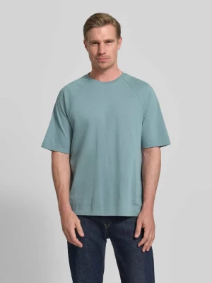 męski t-shirt o kroju regular fit z czystej bawełny Calvin Klein Jasnoturkusowy