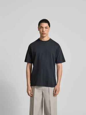 męski t-shirt o kroju regular fit z czystej bawełny Closed Czarny