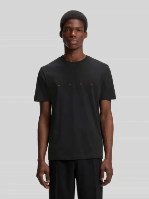 męski t-shirt o kroju regular fit z czystej bawełny Hugo Czarny